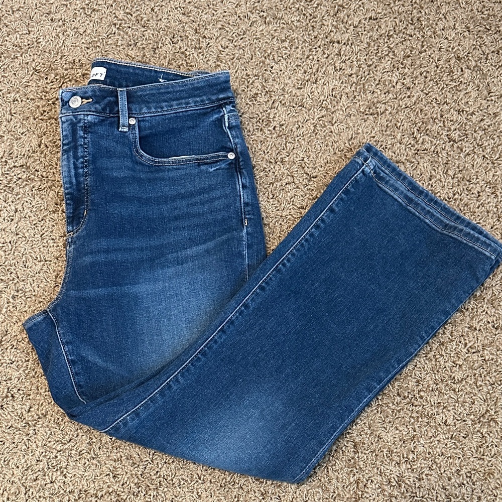LOFT Dark Blue Cropped Jeans
